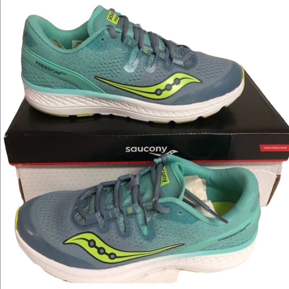 Saucony Freedom ISO tie up shoes girls size 5.5 Like New!